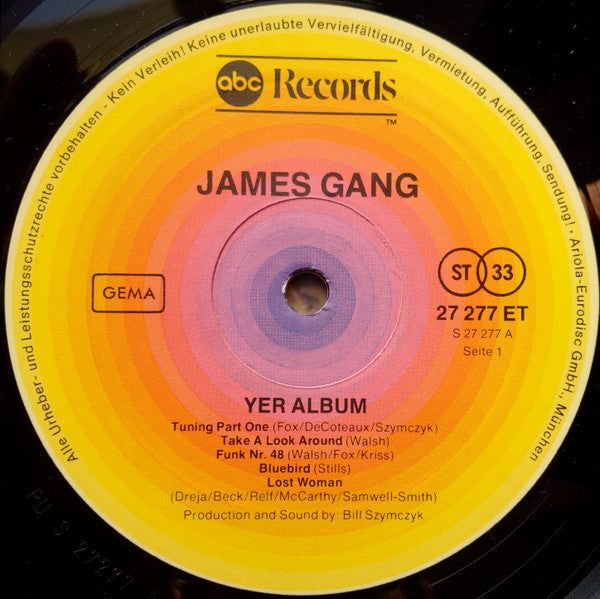 James Gang : Yer' Album (LP, Album, RE, Gat)
