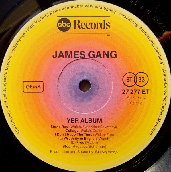 James Gang : Yer' Album (LP, Album, RE, Gat)