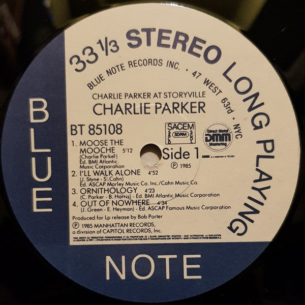 Charlie Parker : At Storyville (LP, Album, DMM)