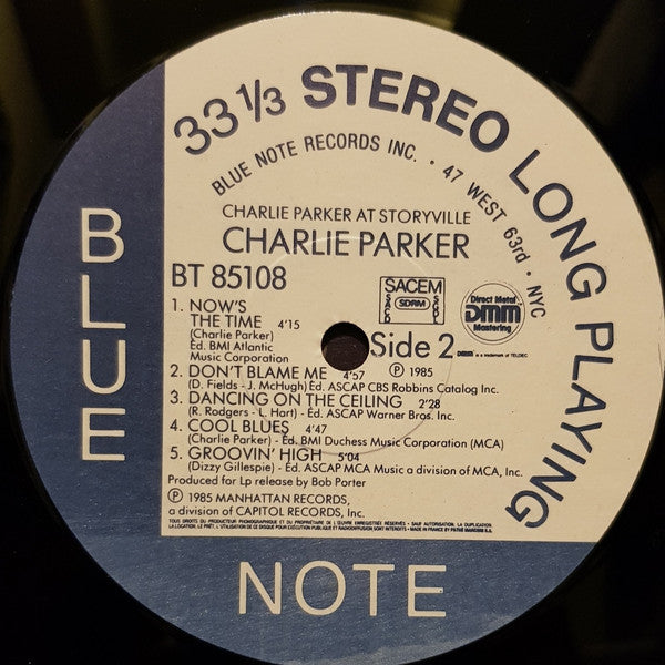 Charlie Parker : At Storyville (LP, Album, DMM)