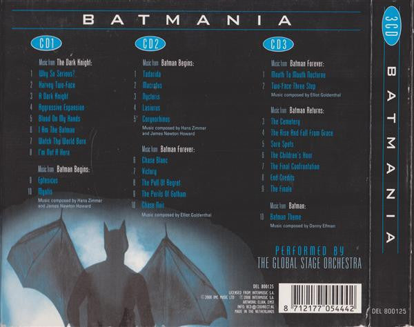 Global Stage Orchestra : Batmania Music From The Dark Knight And Other Batman Movies (3xCD)