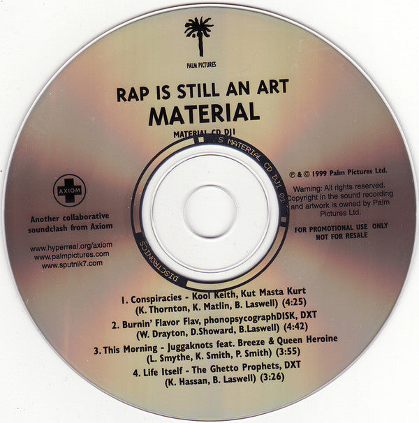 Material : Rap Is Still An Art (CD, Single, Promo)