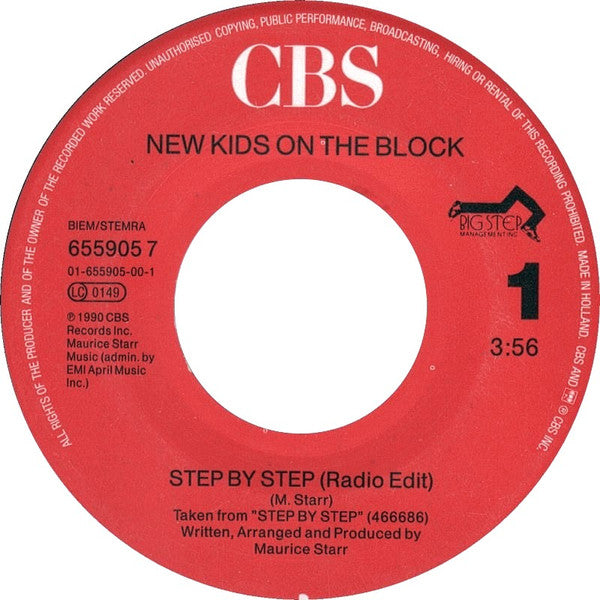 New Kids On The Block : Step By Step (7", Single)