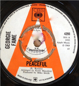 Georgie Fame : Peaceful (7", Promo)