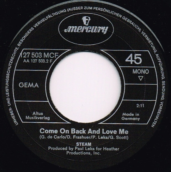 Steam : Love And Affection (7", Single, Mono)