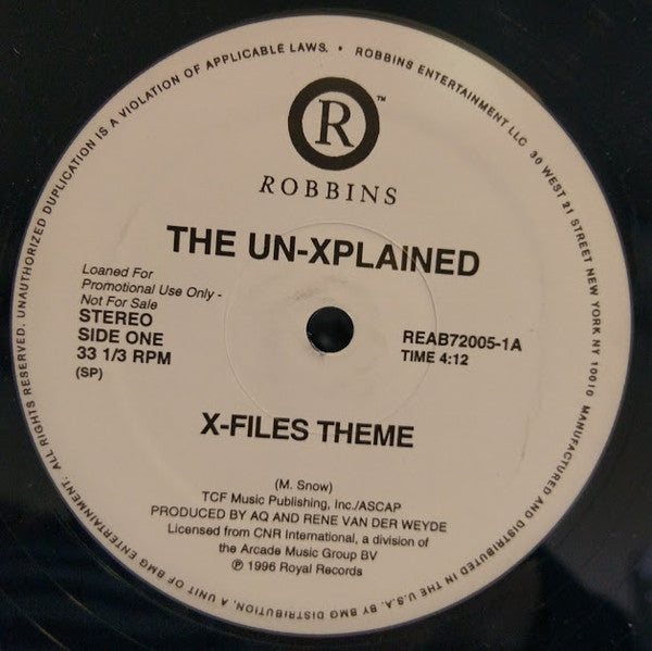 The Un-Xplained : X-Files Theme (12", Promo)