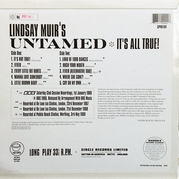 Lindsay Muir's Untamed : It's All True! (LP, Comp)