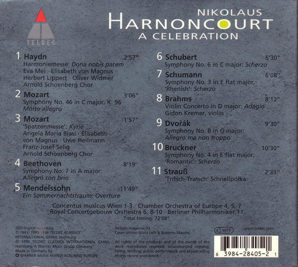 Nikolaus Harnoncourt : A Celebration (CD, Comp)