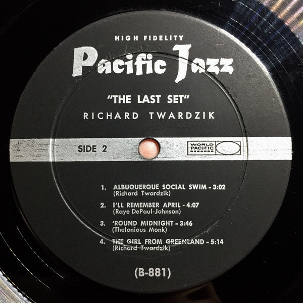 Dick Twardzik : The Last Set (LP, Album, Mono)