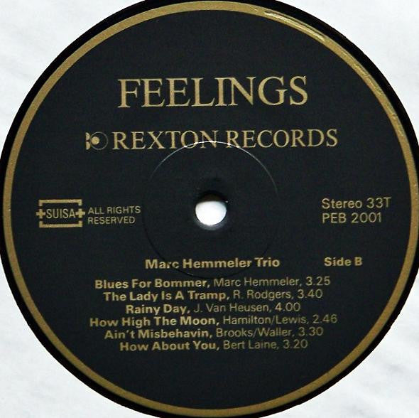 Marc Hemmeler Trio : Feelings (LP, Album)