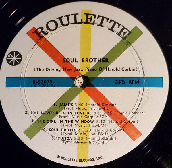 Harold Corbin (2) : Soul Brother (LP, Album, Mono)
