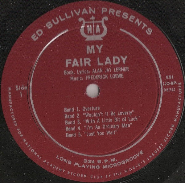 Ed Sullivan : Ed Sullivan Presents Songs And Music Of My Fair Lady (LP, Club)