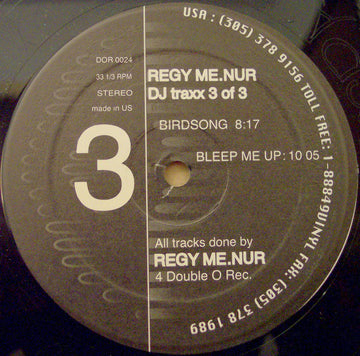 Regy Me.Nur* : DJ Traxx 3 Of 3 (12", Etch)