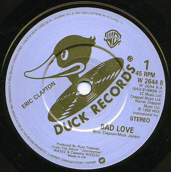 Eric Clapton : Bad Love (7", Single + Box, S/Edition)