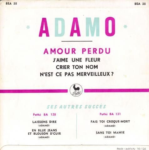 Adamo : Amour Perdu (7", EP)