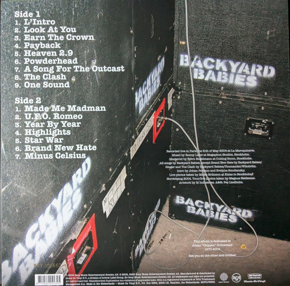 Backyard Babies : Live Live In Paris (LP, Ltd, Num, Yel)