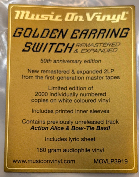 Golden Earring : Switch (Remastered & Expanded) (2xLP, Album, Ltd, Num, RM, Whi)