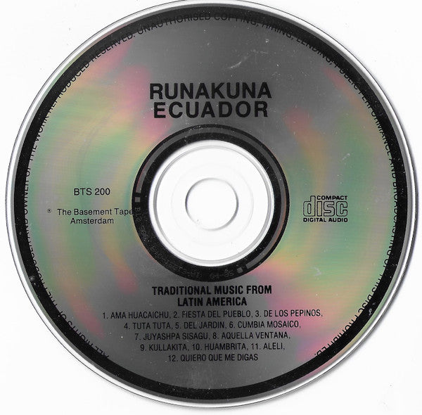 Runakuna : Ecuador - Traditional Music From Latin America (CD, Album)
