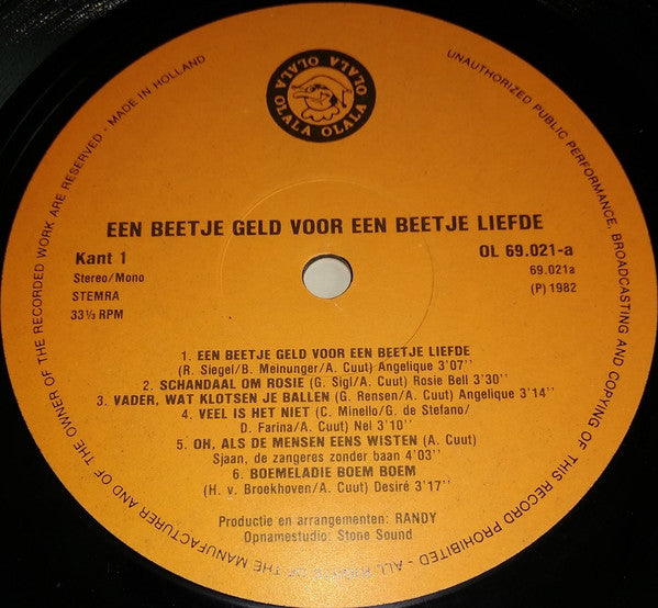 Angelique En Haar Ondeugende Vriendinnen : Een Beetje Geld Voor Een Beetje Liefde (LP, Album)