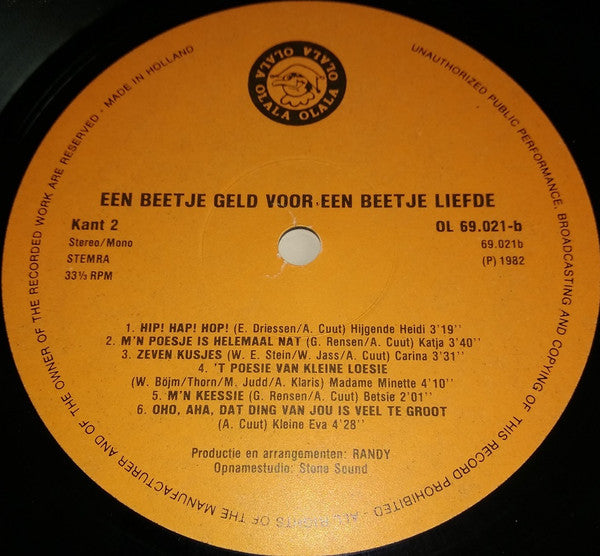 Angelique En Haar Ondeugende Vriendinnen : Een Beetje Geld Voor Een Beetje Liefde (LP, Album)