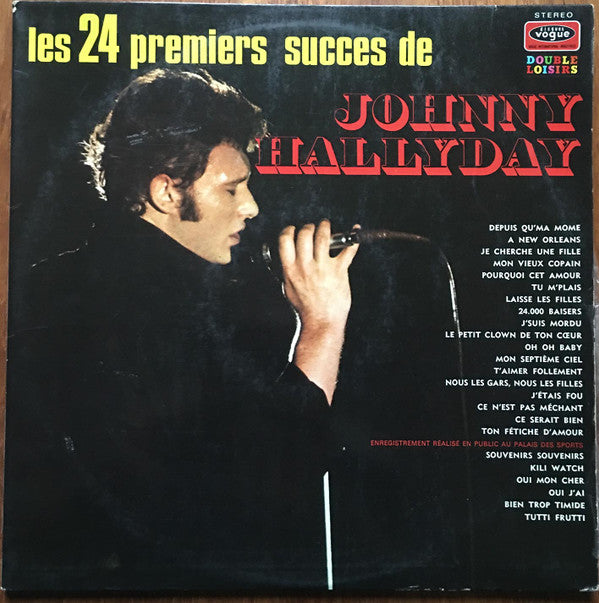 Johnny Hallyday : Les 24 Premiers Succes De Johnny Hallyday (2xLP, Comp, RP, Gat)