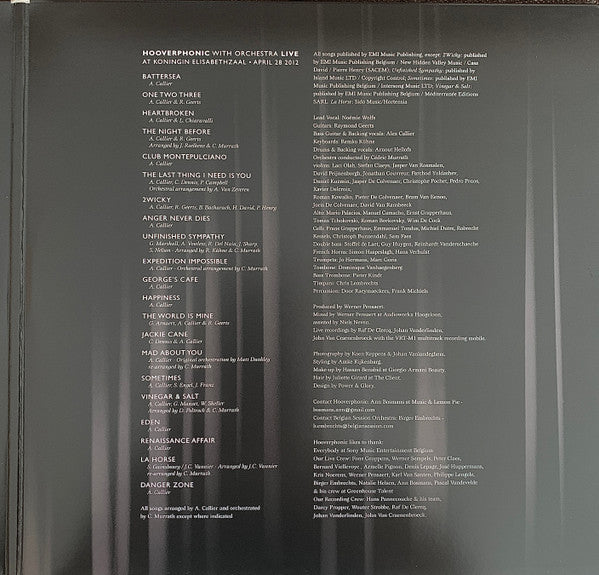 Hooverphonic : With Orchestra Live (Koningin Elisabethzaal 2012) (2xLP, Album, Ltd, Num, RE, Tra)