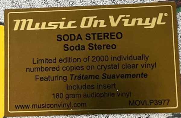 Soda Stereo : Soda Stereo (LP, Ltd, Num, RE, RM, Tra)