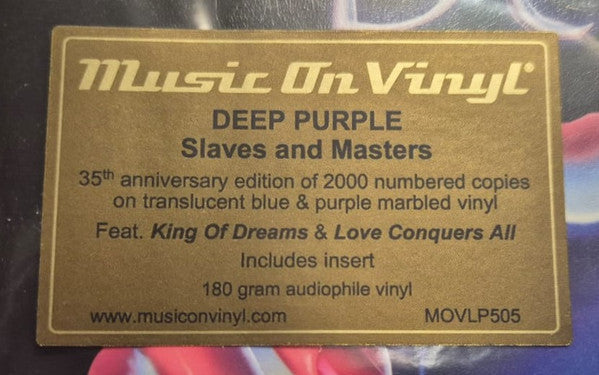 Deep Purple : Slaves And Masters (LP, Ltd, Num, RE, 35t)