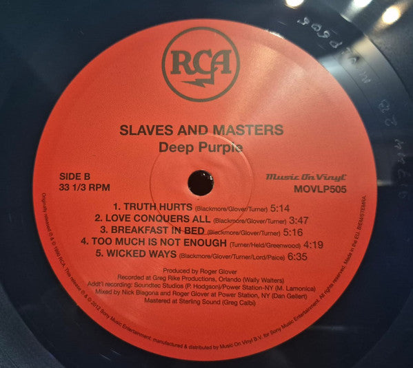 Deep Purple : Slaves And Masters (LP, Ltd, Num, RE, 35t)