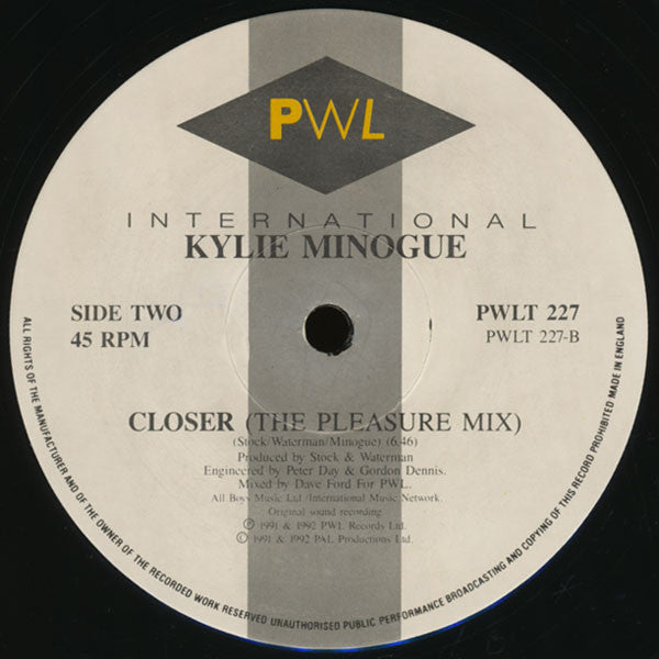 Kylie Minogue : Finer Feelings (12", Single)