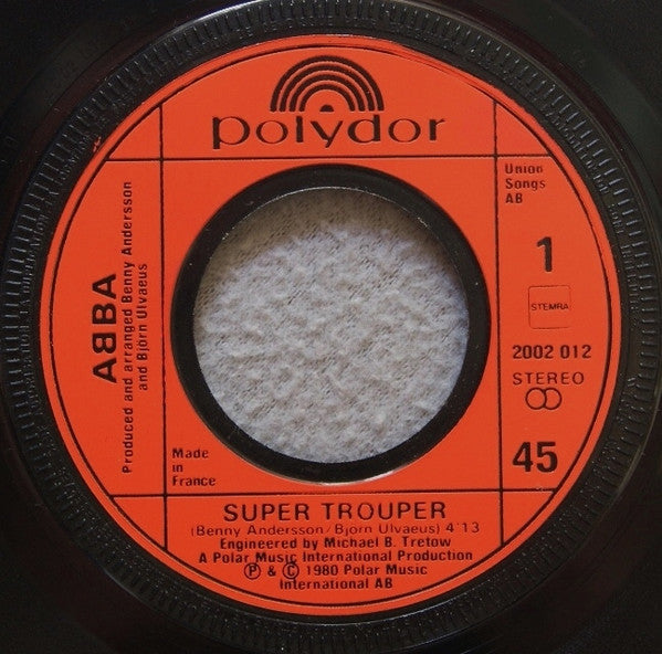 ABBA : Super Trouper / The Piper (7", Single, Inj)