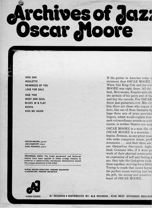 Oscar Moore : Archives Of Jazz Vol 8 (LP)