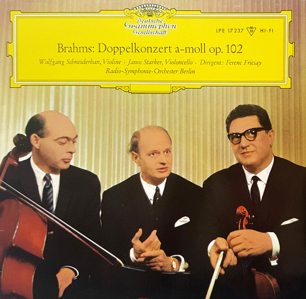 Johannes Brahms, Wolfgang Schneiderhan, Janos Starker, Radio-Symphonie-Orchester Berlin, Ferenc Fricsay : Doppelkonzert a-moll op. 102 (10", Album, Mono)