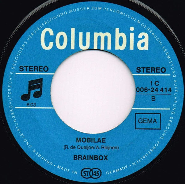 Brainbox (3) : Virgin / Mobilae (7", Single)