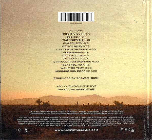 Robbie Williams : Reality Killed The Video Star (CD, Album, Enh + DVD-V, NTSC + Dlx, Dig)