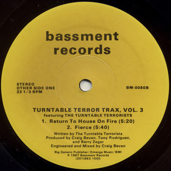 Cut To Shock / The Turntable Terrorists : Turntable Terror Trax, Vol. 3 (12")