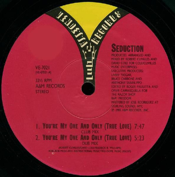 Seduction : You're My One And Only (True Love) (12")