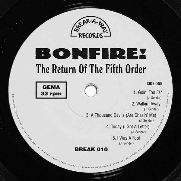 The Fifth Order : Bonfire! Return Of The Fifth Order (LP, Comp, Mono)