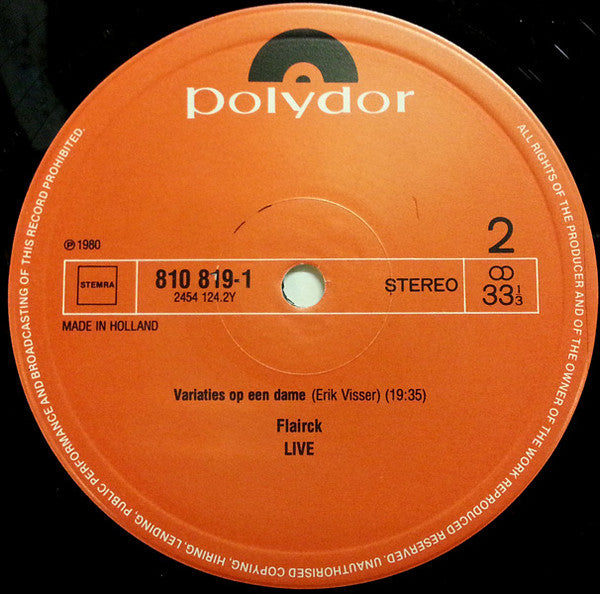 Flairck : Flairck Live (LP, RE)