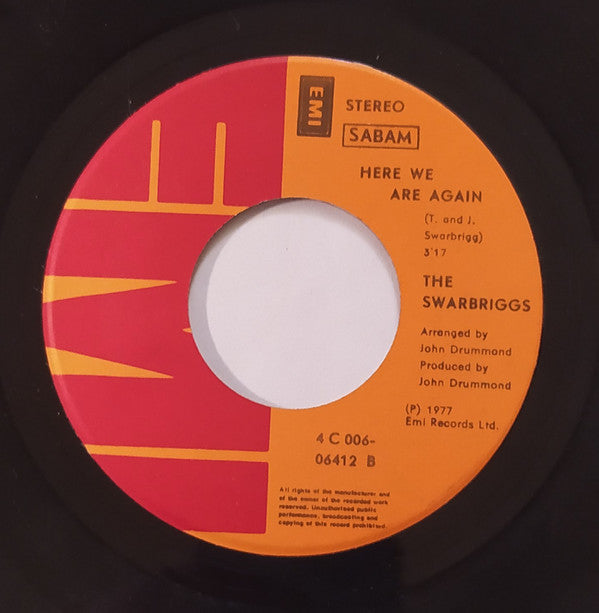 The Swarbriggs Plus Two : It's Nice To Be In Love Again (7", Sin)