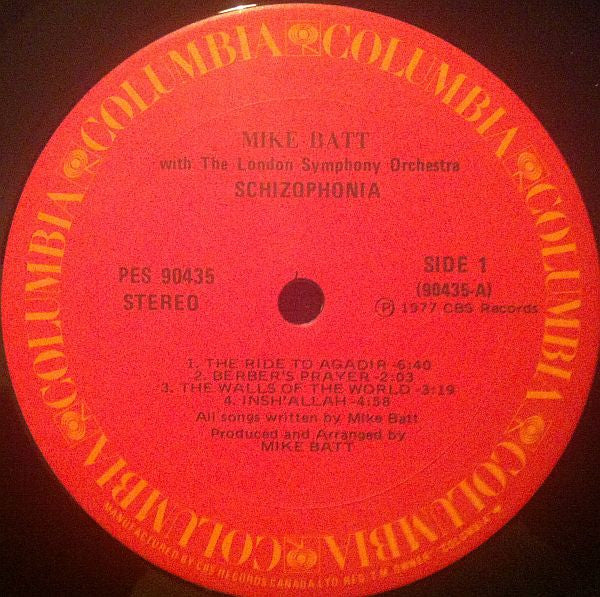 Mike Batt With The London Symphony Orchestra* : Schizophonia (LP, Album)