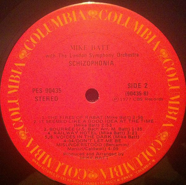 Mike Batt With The London Symphony Orchestra* : Schizophonia (LP, Album)