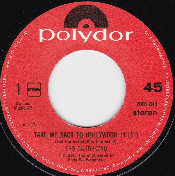 Ted Gärdestad : Back In The Business (7", Single)