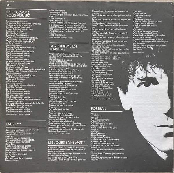 Alain Souchon : C'est Comme Vous Voulez. (LP, Album)