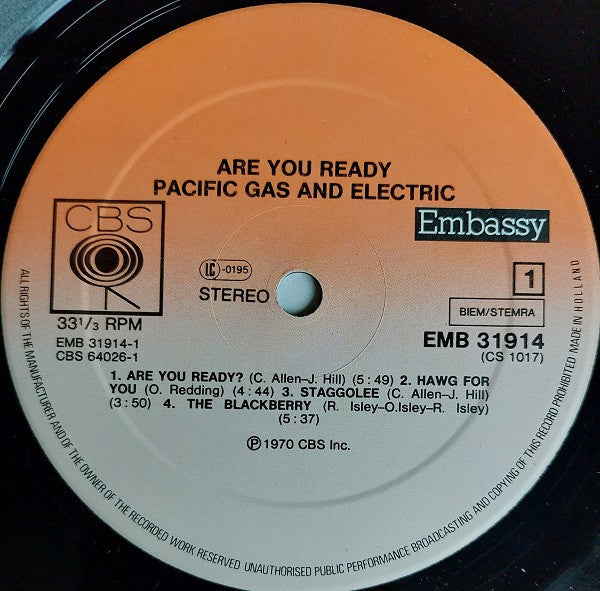 Pacific Gas And Electric* : Are You Ready? (LP, Album, RE)