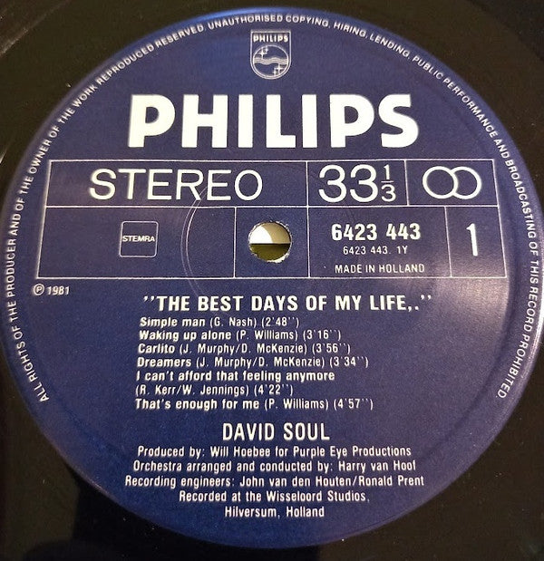 David Soul : The Best Days Of My Life (LP)
