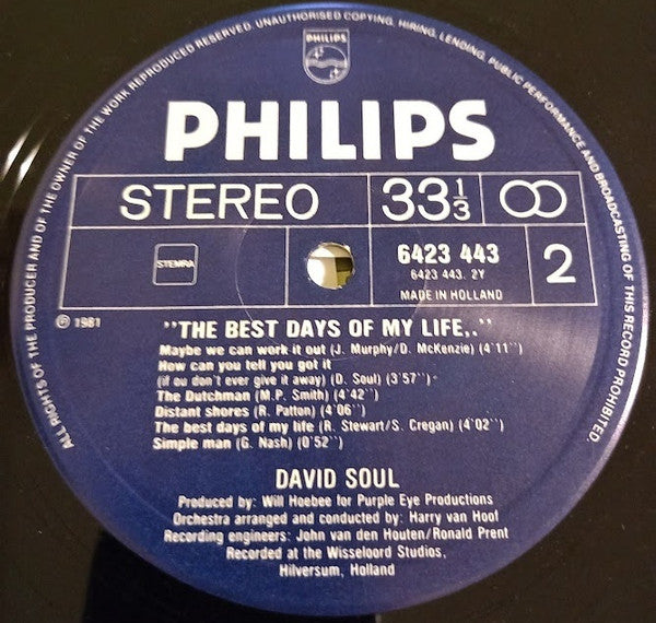 David Soul : The Best Days Of My Life (LP)
