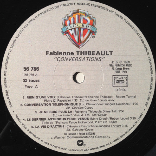 Fabienne Thibeault : Conversations (LP, Album, Gat)