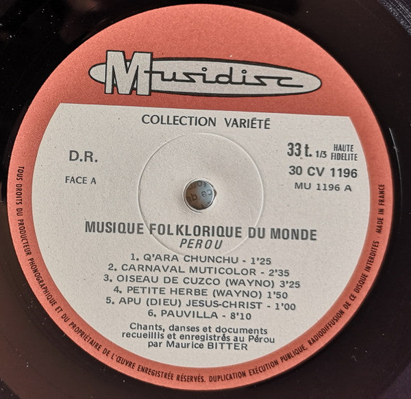 Maurice Bitter : Pérou (LP)