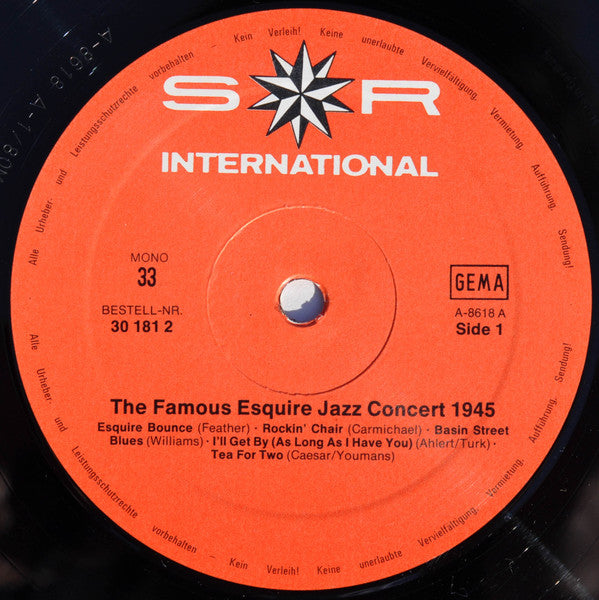 Various : The Famous Esquire Jazz Concert 1945 (3xLP, Mono + Box, Comp)